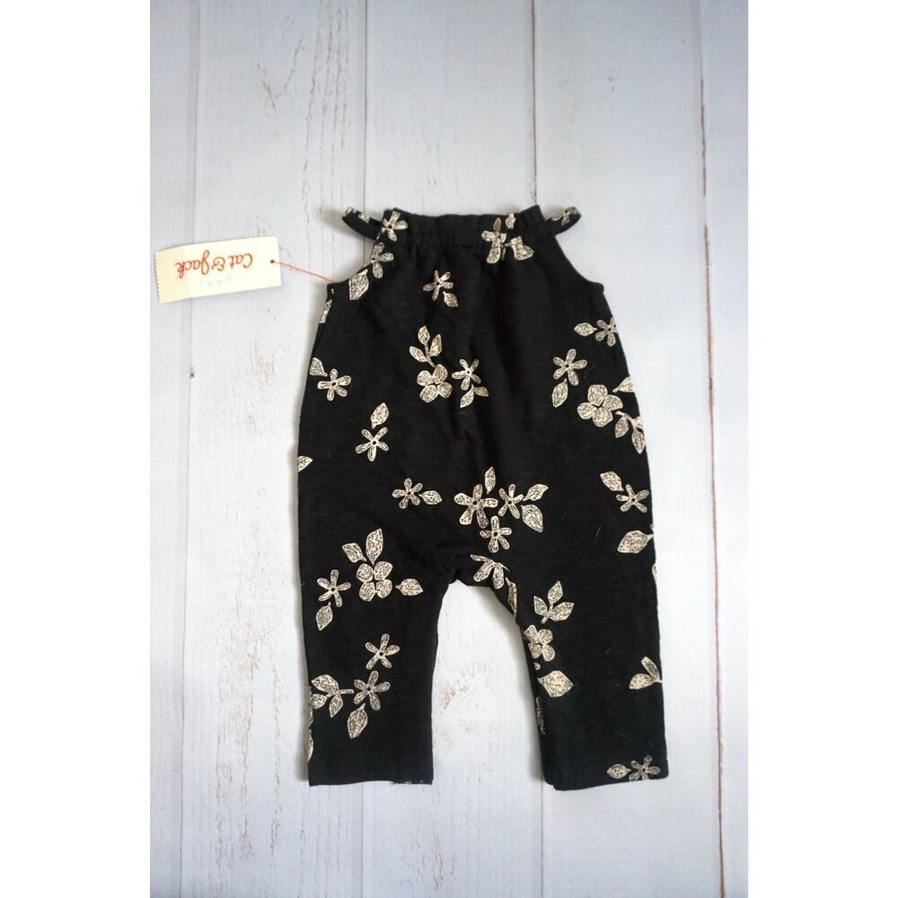 Cat & Jack Baby Girls' Black Romper - Size Newborn, NWT - Picture 4 of 7